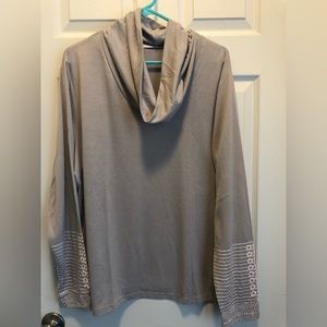 Cowl neck long sleeve top